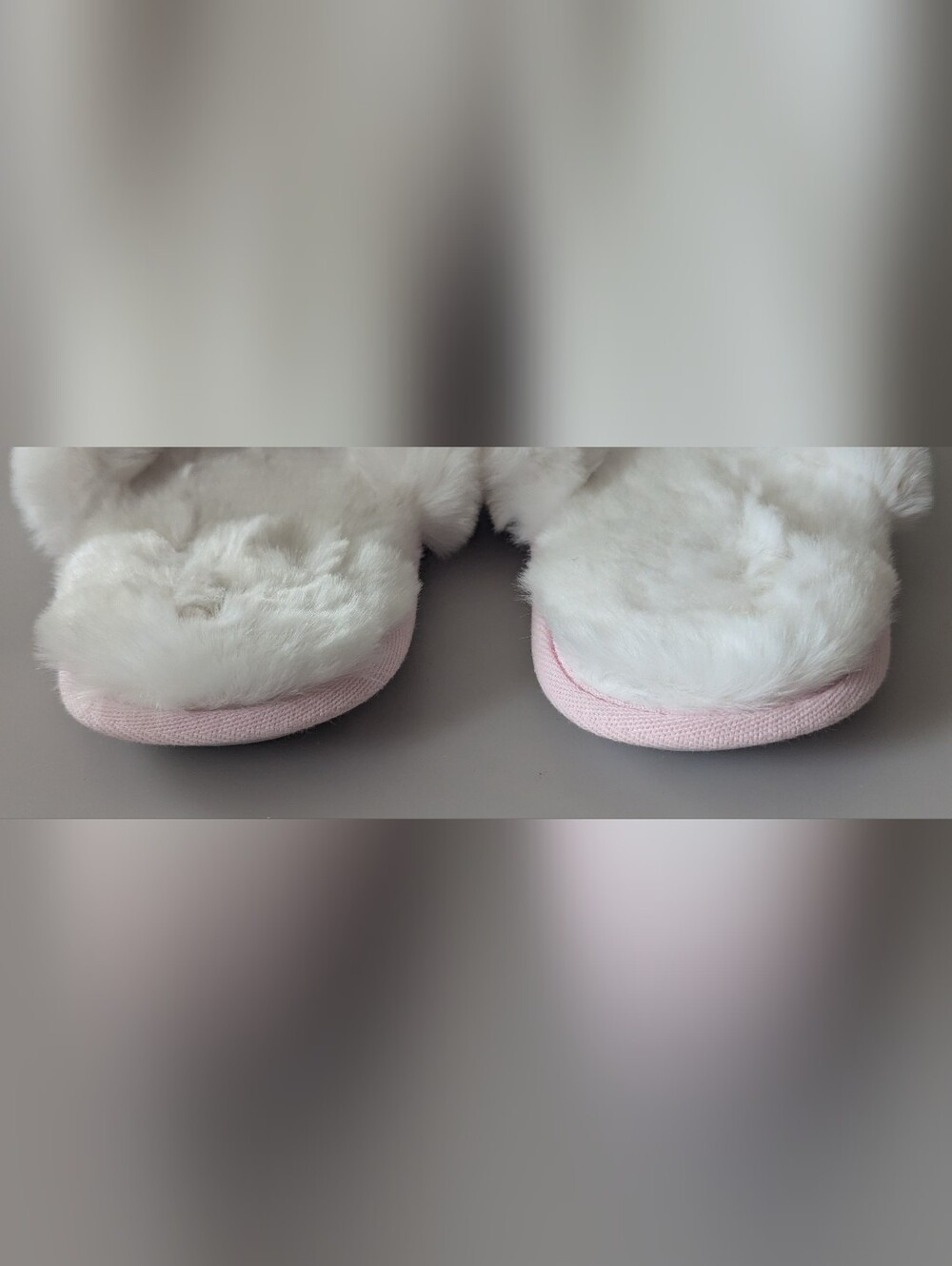 Victoria's Secret Women's Pink & White Knit Faux Fur Slipper Size S/P - Picture 8 of 14